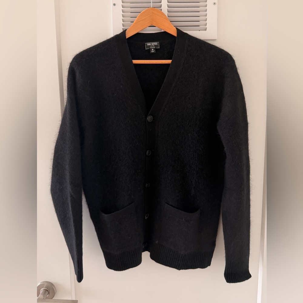 Todd Snyder Alpaca Black Cardigan